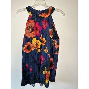Roopa Pemmaraju floral halter top size XL   #3-0096